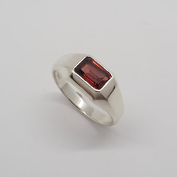 オクタゴンリング / octagon jem ring ガーネット　◇garnet/SILVER925 1枚目の画像