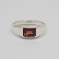 オクタゴンリング / octagon jem ring ガーネット　◇garnet/SILVER925 5枚目の画像