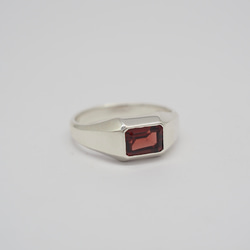 オクタゴンリング / octagon jem ring ガーネット　◇garnet/SILVER925 7枚目の画像