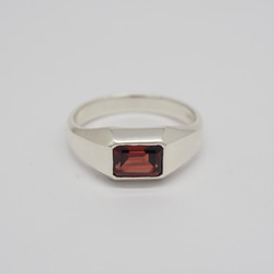 オクタゴンリング / octagon jem ring ガーネット　◇garnet/SILVER925 4枚目の画像