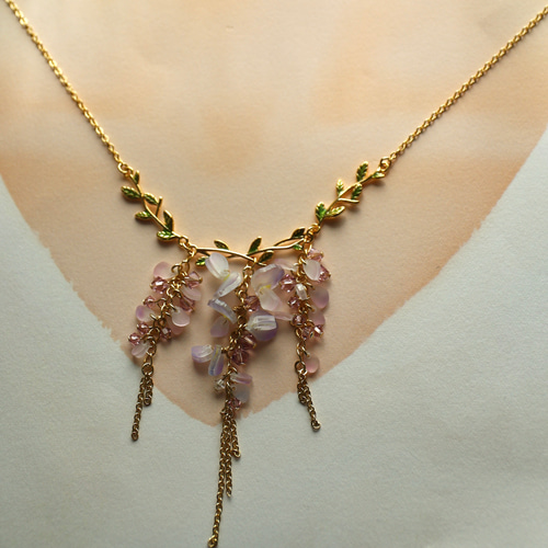 初夏を彩る藤の花ネックレス ネックレス・ペンダント fraise02フレーズ