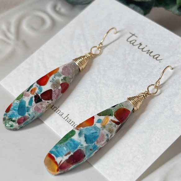 【Sapphire】ペアシェイプ ピアス・イヤリング - Natully