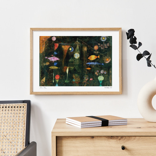 パウル・クレー Fish magic 魚の魔法 アートポスター モダン