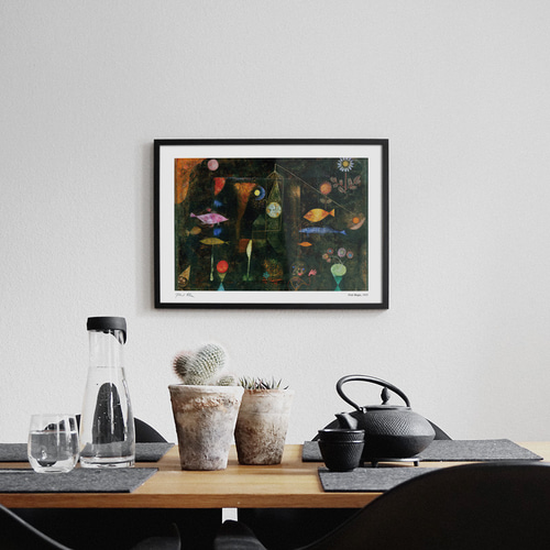 パウル・クレー、【魚の魔術：魚の大作】、希少な額装用画集より、状態良好 パウル・クレー Fish magic 魚の魔法 アートポスター モダン