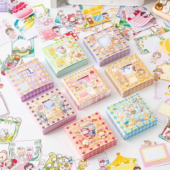 送料無料】韓国付箋ステッカー ♡⃛ 8枚1セット その他素材 Atelier