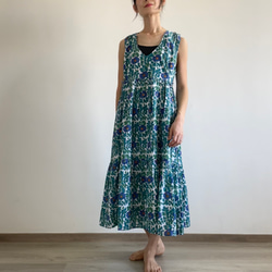 【120cm丈】Jumper dress | Green Garden 1枚目の画像