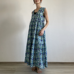 【130cm丈】Jumper dress | Green Garden 1枚目の画像