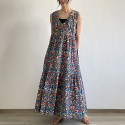 【130cm丈】Jumper dress | Navy Garden 1枚目の画像