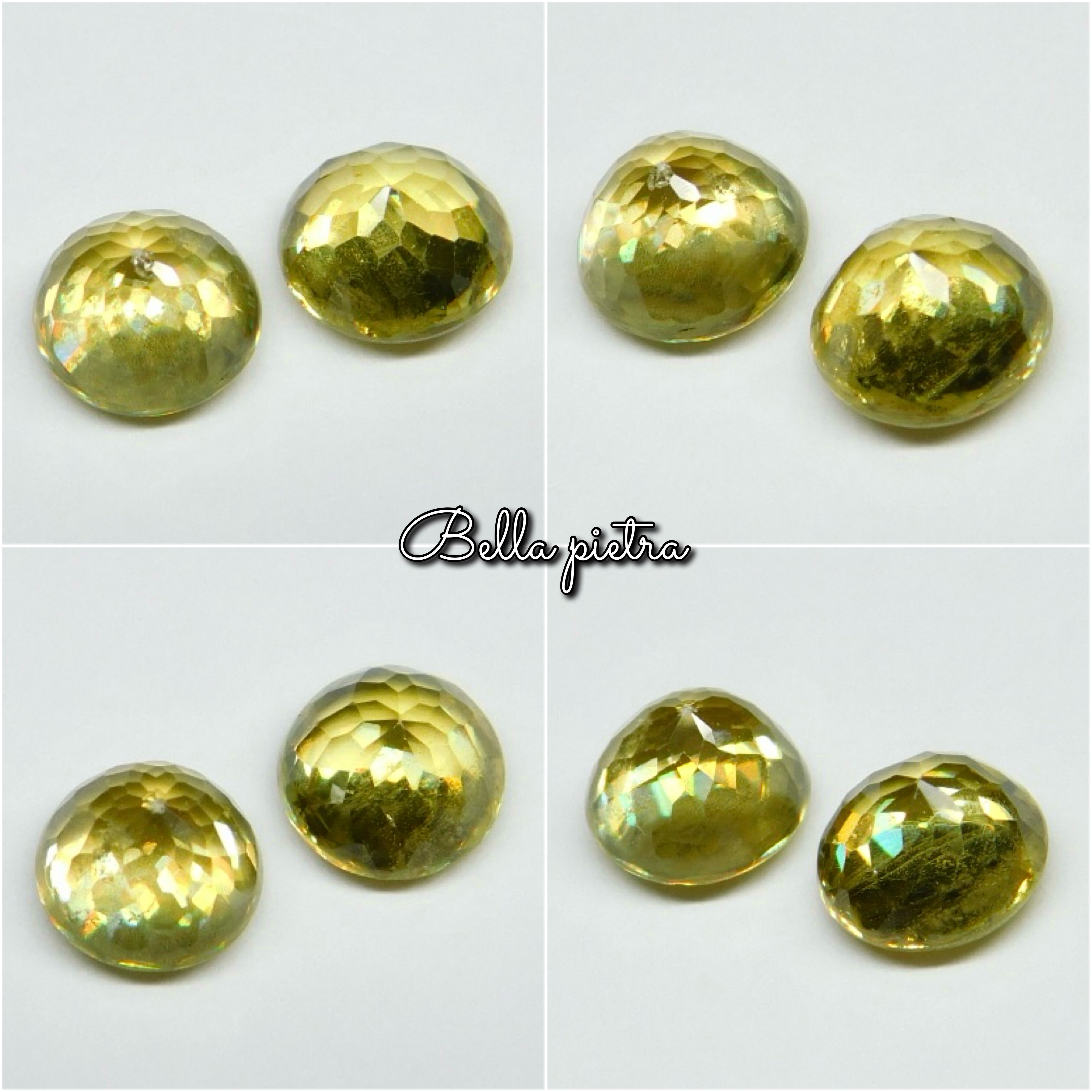 合計1.42ct★希少☆非加熱☆天然スフェーン 2点セット ルース イエローグリーン 裸石 宝石 天然石 証明タグ付き