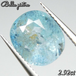 2.92ct★非加熱☆天然アクアマリン ブラジル産 オーバル ルース Aquamarine 裸石 宝石 天然石 44 1枚目の画像