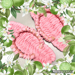桜色デザイン布ぞうり・ハンドメイド・NO17 1枚目の画像