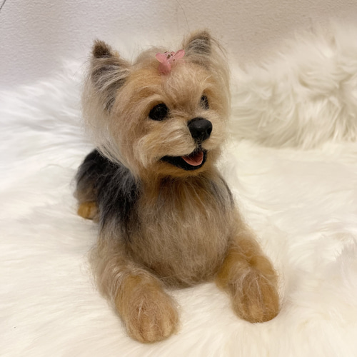 ヨーキー 羊毛フェルト momoichigo 羊毛フェルト momoichigo 通販