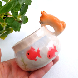 柴犬・金魚鉢マグカップ２５０ｍｌ　犬の陶器　＊受注制作 5枚目の画像