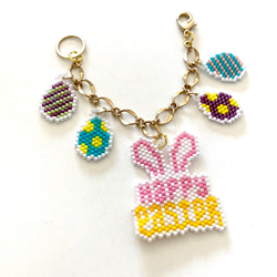 デリカビーズ織り Easterバッグチャーム イースター 2枚目の画像