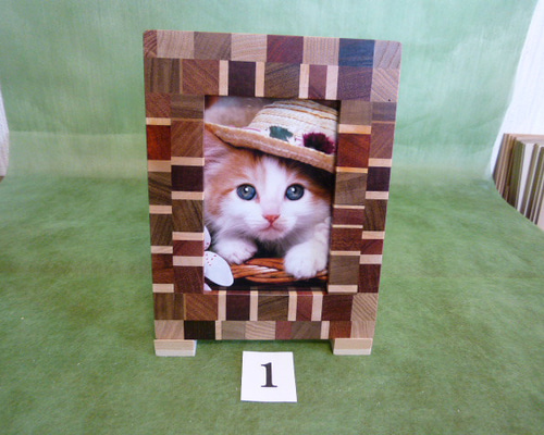 写真立て フォトフレーム 美しい杢目を活かした寄木細工 L判対応