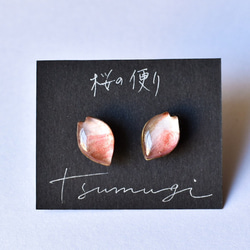 「桜の便り 」耳飾り　金具選択可　 6枚目の画像