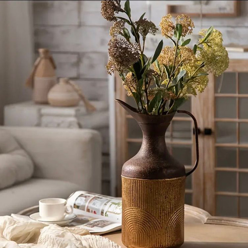 金属花瓶フラワーポット、装飾写真小道具フラワーホルダーアート