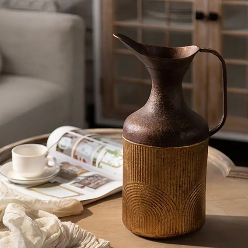 金属花瓶フラワーポット、装飾写真小道具フラワーホルダーアート