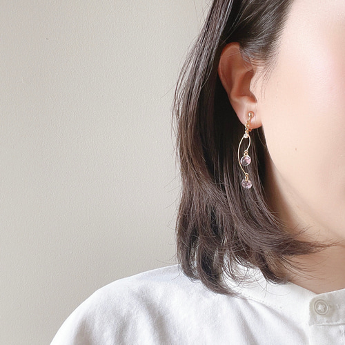 drop × sakura】透明感が涼しげ◎桜ピンクのティアドロップ drop × sakura】透明感が涼しげ◎桜ピンクのティアドロップ