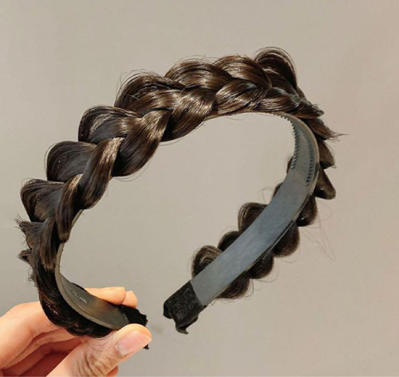 カチューシャ 三つ編み 前髪 髪留め ヘアバンド 髪飾り ヘアアクセサリー 3枚目の画像