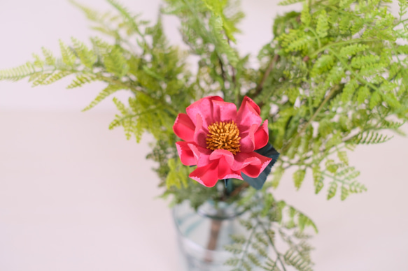 レザー　フラワー　ミニ　ボタン　皮革　花 6枚目の画像