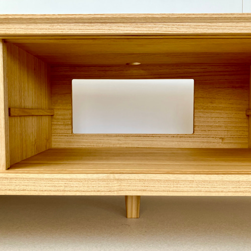 1800mm 桐とラタンの ローボード TVボード テレビ台 飾り棚 テレビ