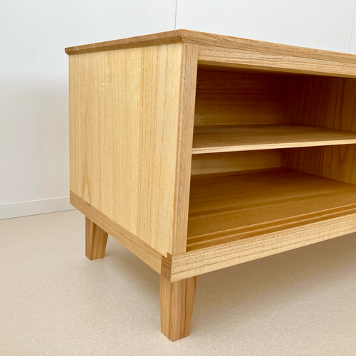 1800mm 桐とラタンの ローボード TVボード テレビ台 飾り棚 テレビ