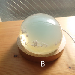 空のおとしもの(柔らかな朝)  情景レジン  手のひらサイズ 卓上照明 8枚目の画像
