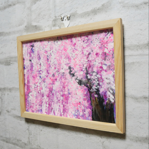 油絵 油彩 油彩画 絵 絵画【桜】 絵画 HR 通販 17503664｜Creema