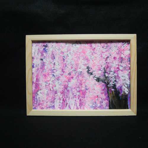 油絵 油彩 油彩画 絵 絵画【桜】 絵画 HR 通販 17503664｜Creema