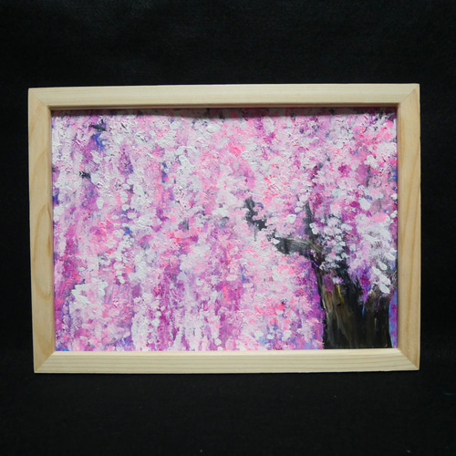 油絵 油彩 油彩画 絵 絵画【桜】 絵画 HR 通販 17503664｜Creema