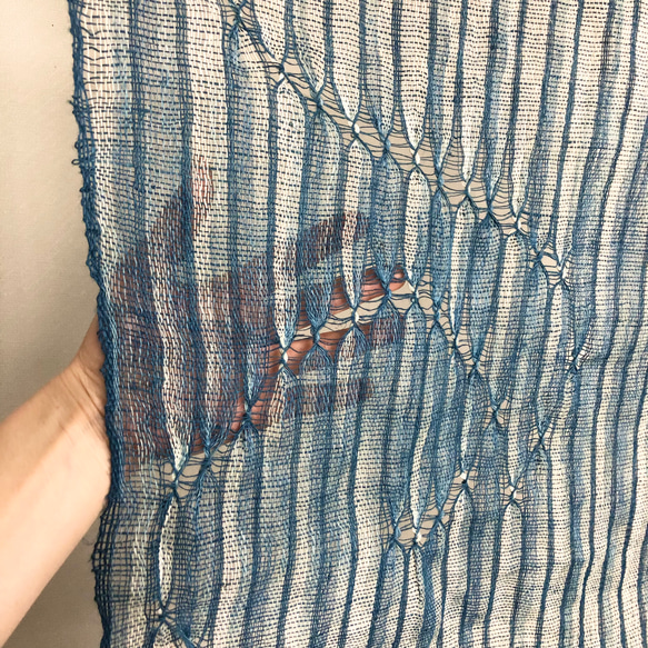 手織りのタペストリー/正藍染 8枚目の画像