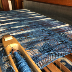 手織りのタペストリー/正藍染 15枚目の画像