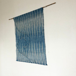 手織りのタペストリー/正藍染 7枚目の画像
