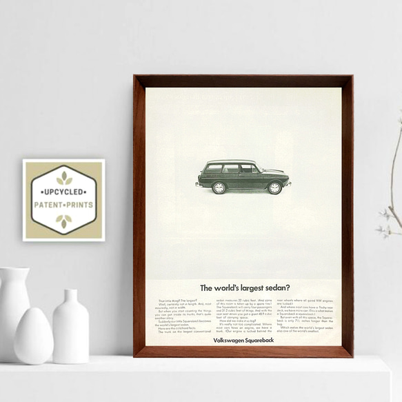 VW フォルクスワーゲン タイプⅢ 1960年代 アメリカ 雑誌 ビンテージ 広告 額付 ポスター 2枚目の画像