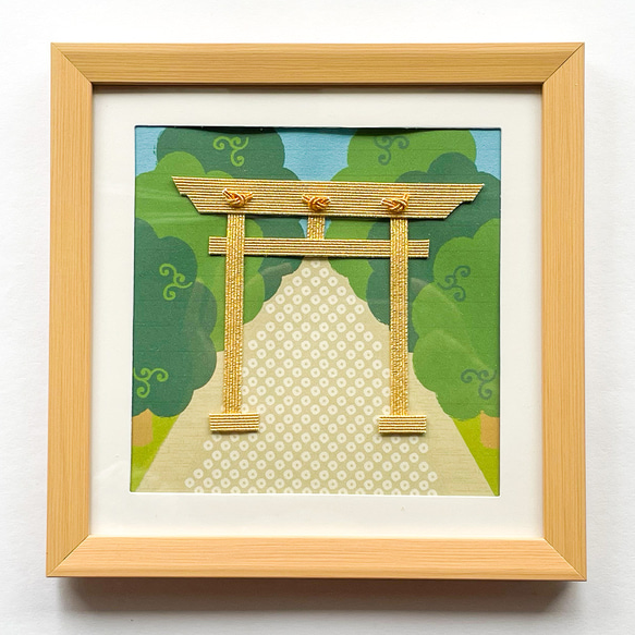 日本の風景を楽しむ 水引ミニフレーム「鳥居」 その他アート kamihitoe