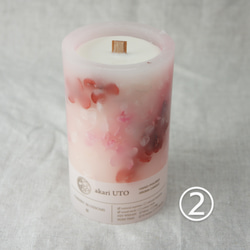 桜 ボタニカルキャンドル Lサイズ　桜の香り 1枚目の画像
