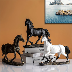 馬の置き物 白 おしゃれな馬の置き物 ヴィンテージ 馬の飾り 樹脂像アートクラフト リビングルーム a-289 5枚目の画像