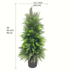 造花 杉 松 ヒノキ 人工植物 2個セット フェイクグリーン 91.44 cm リビング オフィス 家の装飾 a-295 4枚目の画像