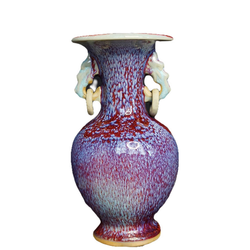 花瓶 紫 ダブルライオンイヤージュン セラミック花瓶 磁器花瓶 花瓶 紫 ダブルライオンイヤージュン セラミック花瓶 磁器花瓶