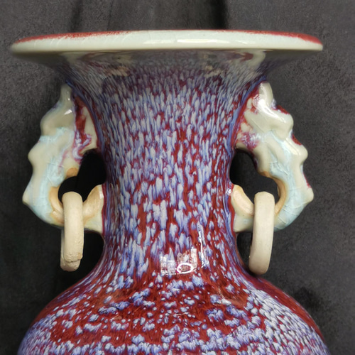 花瓶 紫 ダブルライオンイヤージュン セラミック花瓶 磁器花瓶 花瓶 紫 ダブルライオンイヤージュン セラミック花瓶 磁器花瓶