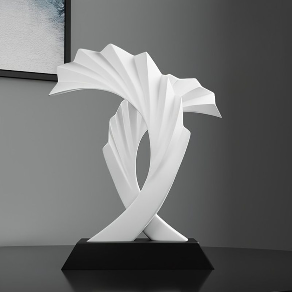 置物 オシャレ 樹脂アート像 羽を広げたロック像 モダン ミニマリスト