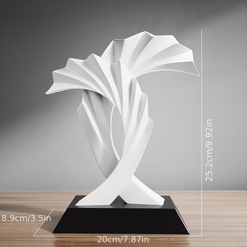 置物 オシャレ 樹脂アート像 羽を広げたロック像 モダン ミニマリスト