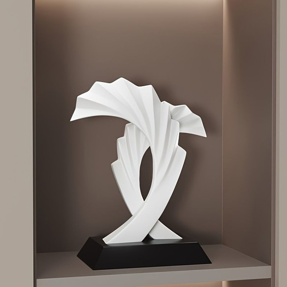 置物 オシャレ 樹脂アート像 羽を広げたロック像 モダン ミニマリストの抽象彫刻 リビングルーム  a-304 6枚目の画像
