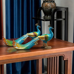 クジャク 置物 オブジェ 創造的な孔雀 リビングルーム装飾品 ワインキャビネット テレビキャビネット a-306 4枚目の画像