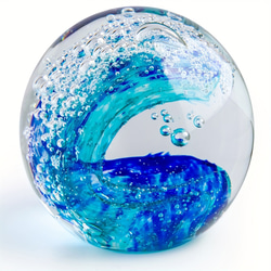 人工クリスタルボール 波のクリスタルボール オーシャンウェーブガラス ガラスボール 置物 クリスタルボール a-315 8枚目の画像