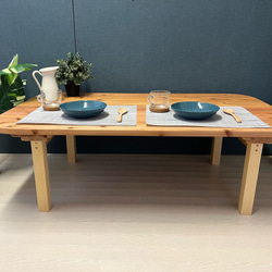 送料無料】 ローテーブル 半月形 かまぼこ 120×90cm パイン ナチュラル