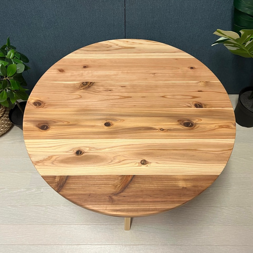 【送料無料】 ローテーブル 丸形 60cm スギ 木組固定脚 送料無料】 ローテーブル 丸形 60cm スギ 木組固定脚