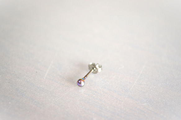 Titanium　pierced earrings・チタンピアス１粒=P・G・C=１８G(１mm) 2枚目の画像