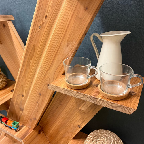 送料無料】 シェルフ アガベ 杉 90cm 30cm 105cm